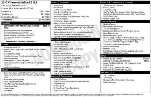 2017 Chevrolet Malibu 1LT