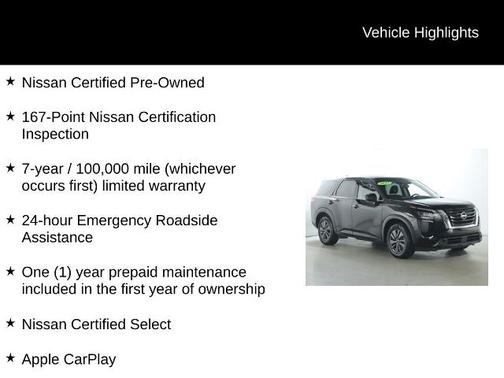 Black 2022 Nissan Pathfinder S