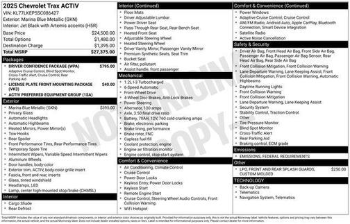 2025 Chevrolet Trax FWD ACTIV