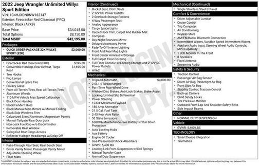 2022 Jeep Wrangler Unlimited Sport