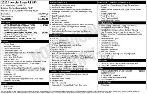 2025 Chevrolet Blazer RS