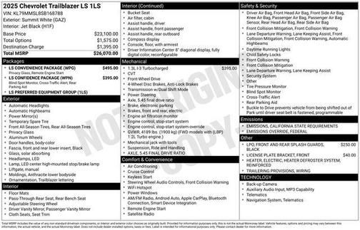 2025 Chevrolet Trailblazer LS