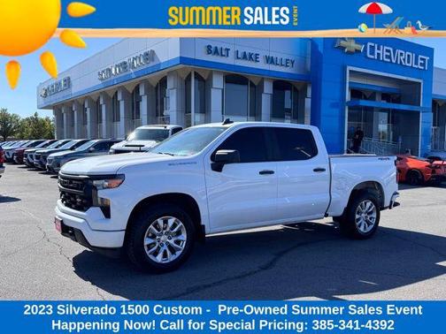 Summit White 2023 Chevrolet Silverado 1500 Custom