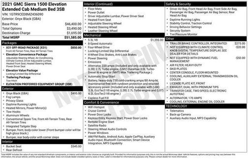 Onyx Black 2021 GMC Sierra 1500 Elevation