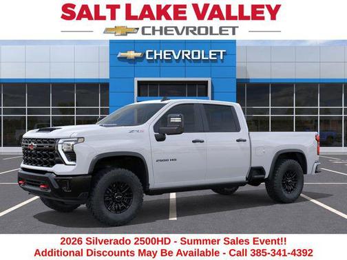 Summit White 2026 Chevrolet Silverado 2500 Crew Cab, Standard Bed, XR2, 4WD