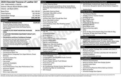 2020 Chevrolet Traverse LT Leather