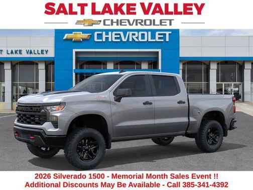 Sterling Gray Metallic 2026 Chevrolet Silverado 1500 Custom Trail Boss