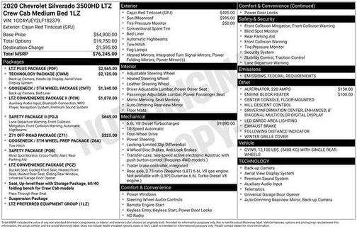 2020 Chevrolet Silverado 3500 LTZ