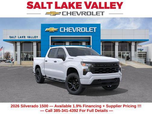 Summit White 2026 Chevrolet Silverado 1500 Custom