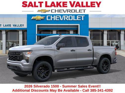 Sterling Gray Metallic 2026 Chevrolet Silverado 1500 Custom