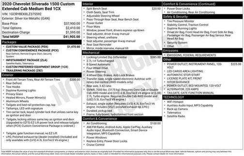 2020 Chevrolet Silverado 1500 Custom