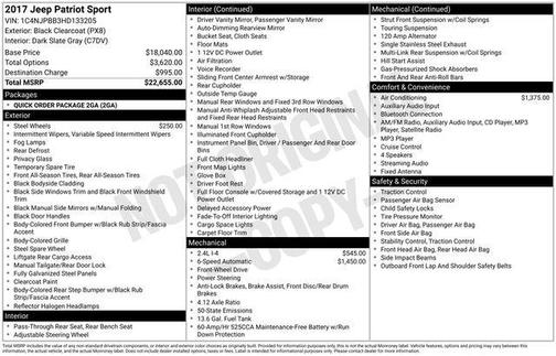 2017 Jeep Patriot Sport