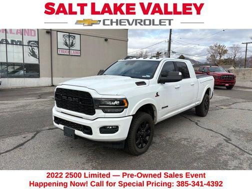 Bright White Clearcoat 2022 RAM 2500 Limited Mega Cab 4x4 6'4' Box