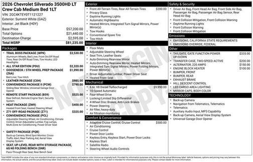 2026 Chevrolet Silverado 3500 LT