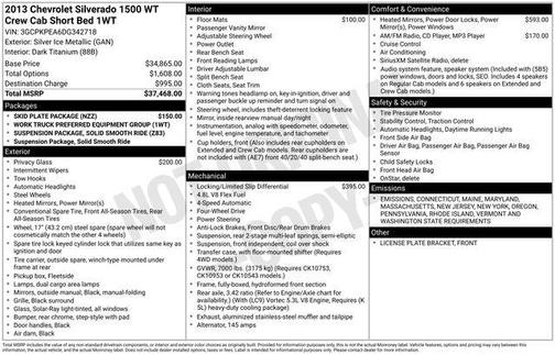 2013 Chevrolet Silverado 1500 Work Truck