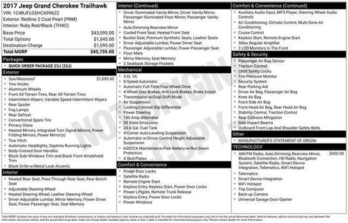 2017 Jeep Grand Cherokee Trailhawk