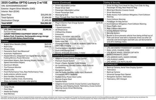 2025 Cadillac OPTIQ Luxury 2 AWD