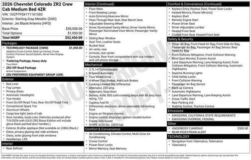 2026 Chevrolet Colorado ZR2