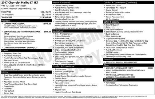 2017 Chevrolet Malibu 1LT