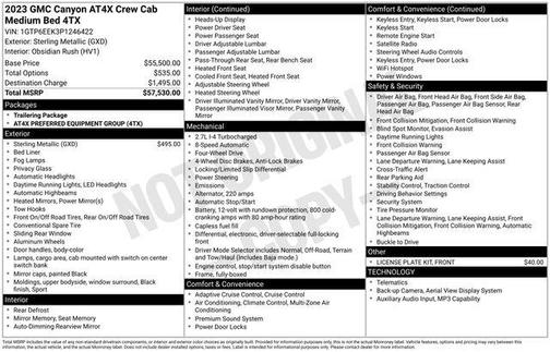 Sterling Metallic 2023 GMC Canyon AT4X