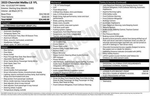 2023 Chevrolet Malibu 1LS