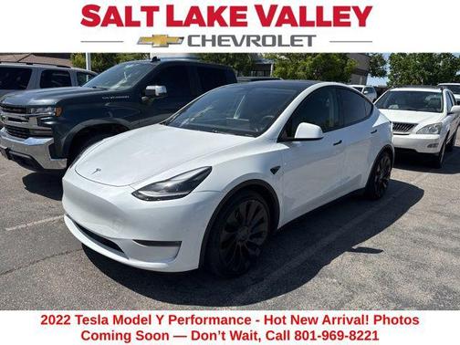 Pearl White Multi-Coat 2022 Tesla Model Y Performance Dual Motor All-Wheel Drive