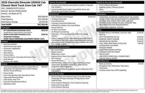 2026 Chevrolet Silverado 3500 WT