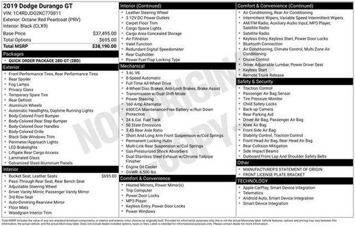 2019 Dodge Durango GT