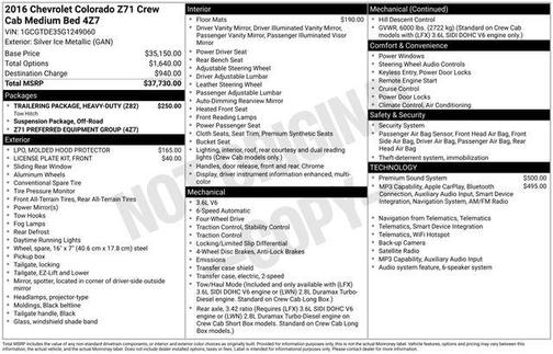 Silver Ice Metallic 2016 Chevrolet Colorado Z71