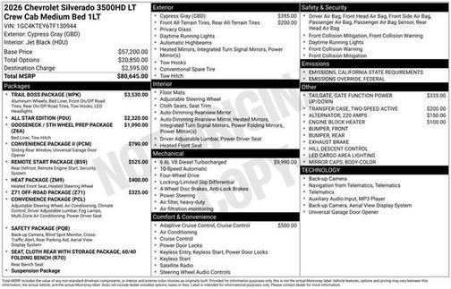 2026 Chevrolet Silverado 3500 LT