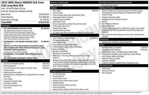 2022 GMC Sierra 3500 SLE