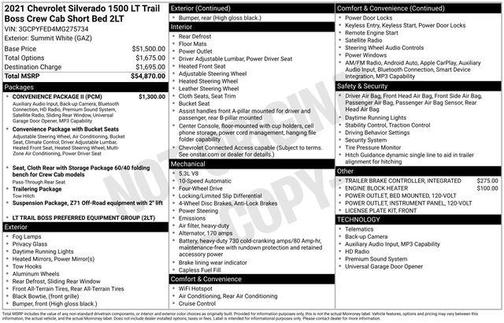 2021 Chevrolet Silverado 1500 LT Trail Boss