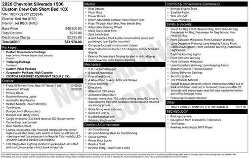 2026 Chevrolet Silverado 1500 Custom