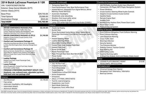 2014 Buick LaCrosse Premium 2