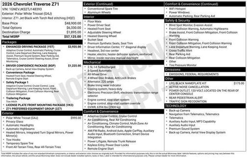 2026 Chevrolet Traverse AWD Z71