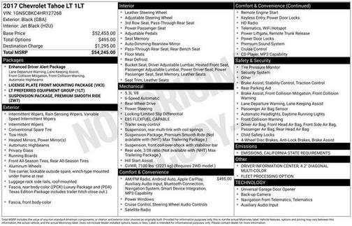 2017 Chevrolet Tahoe LT