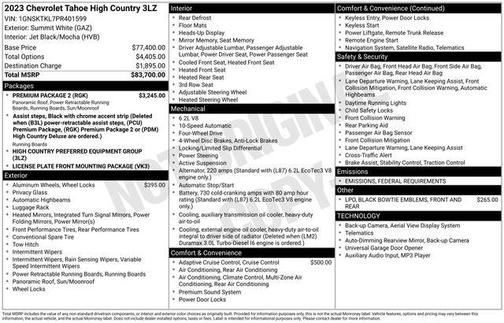 2023 Chevrolet Tahoe 4WD High Country