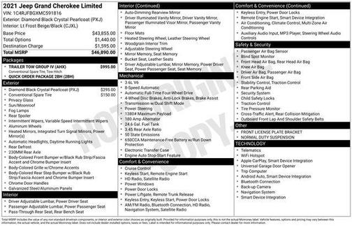 Diamond Black Crystal Pearlcoat 2021 Jeep Grand Cherokee Limited