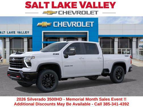 Summit White 2026 Chevrolet Silverado 3500 LT