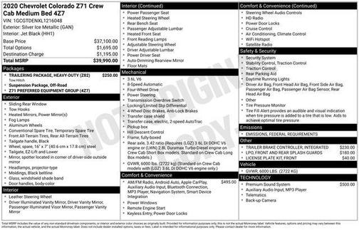 2020 Chevrolet Colorado Z71