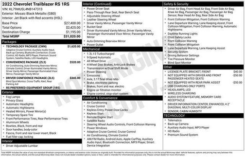 2022 Chevrolet Trailblazer RS