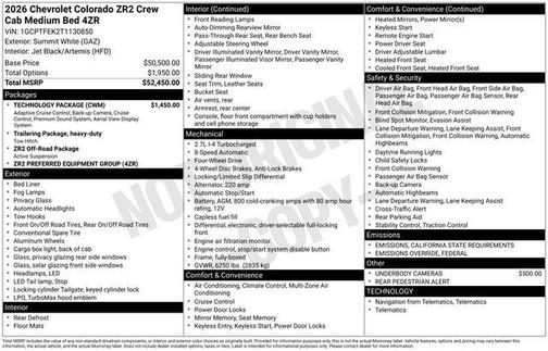 2026 Chevrolet Colorado ZR2