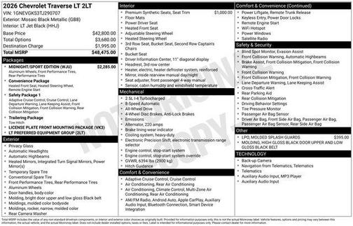 2026 Chevrolet Traverse LT