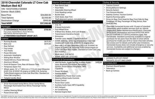 2018 Chevrolet Colorado LT