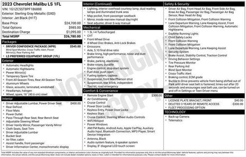 2023 Chevrolet Malibu 1LS