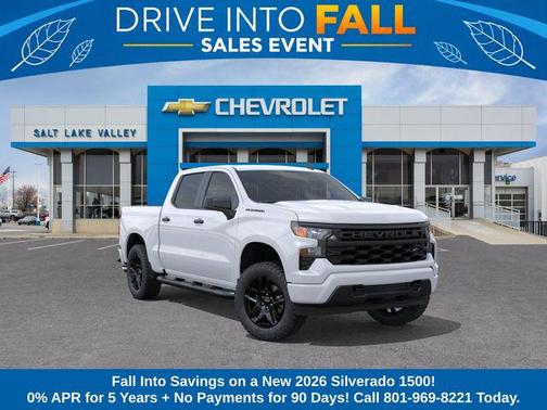 Summit White 2026 Chevrolet Silverado 1500 Custom