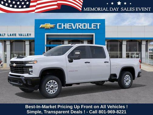 Summit White 2026 Chevrolet Silverado 2500 Crew Cab, Standard Bed, WT, 4WD