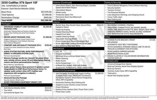2020 Cadillac XT6 Sport AWD