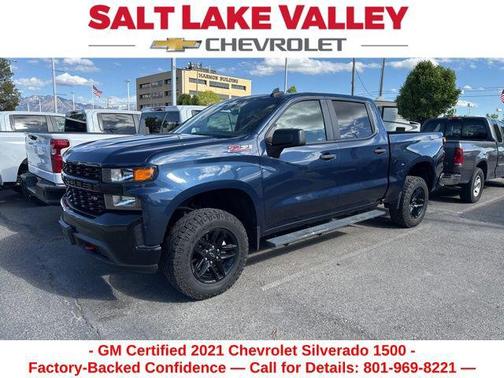 Blue Metallic 2021 Chevrolet Silverado 1500 Custom Trail Boss