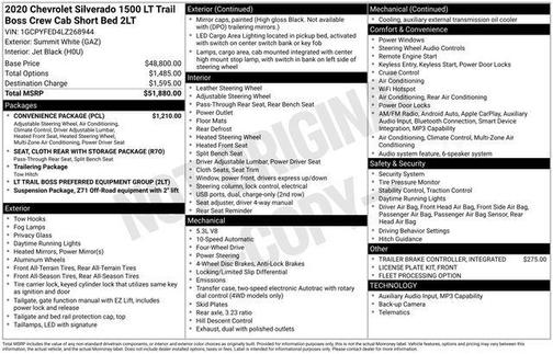 2020 Chevrolet Silverado 1500 LT Trail Boss
